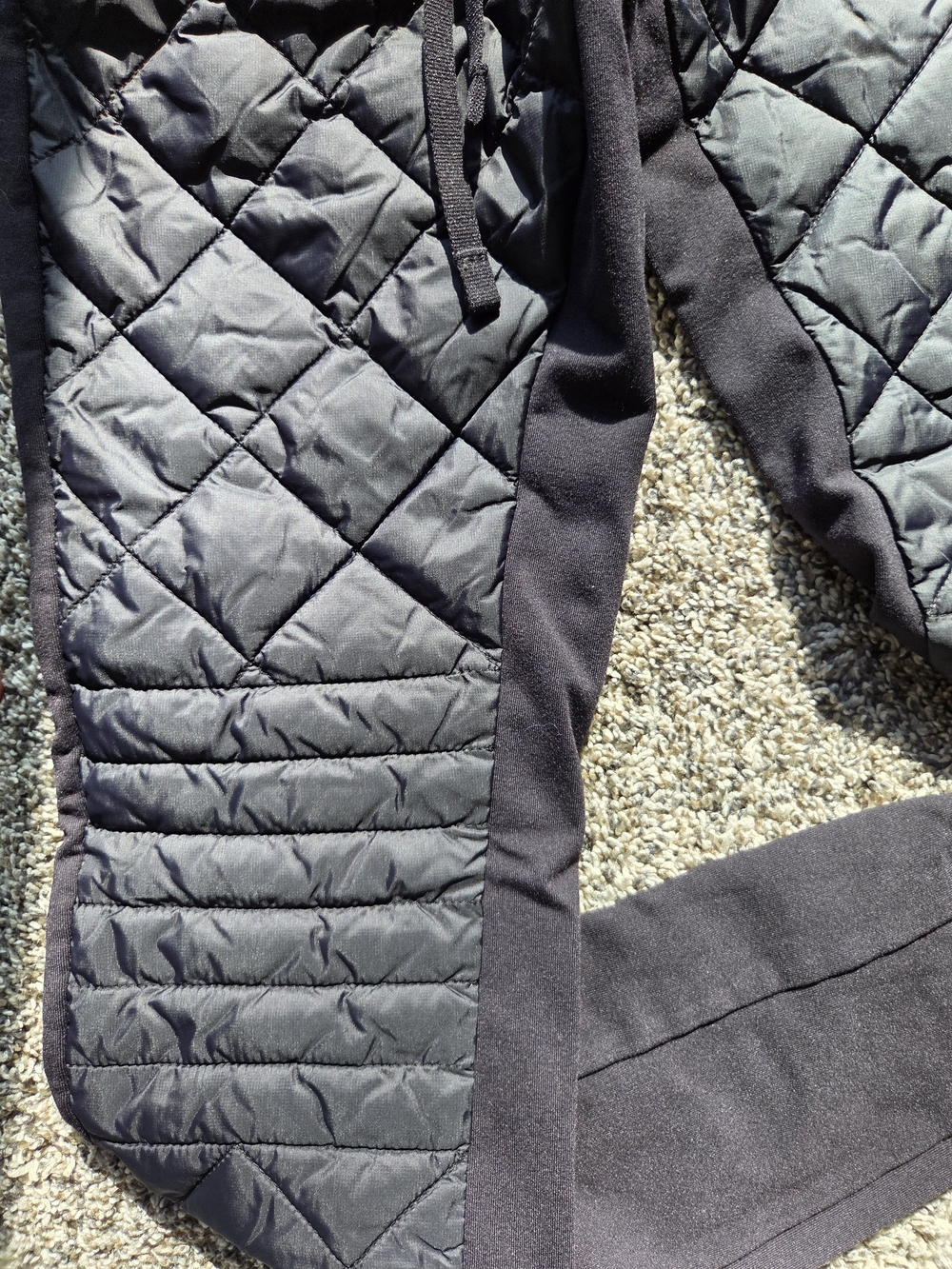 ALO Yoga Quilted Black Track Joggers - Picture 4 of 6